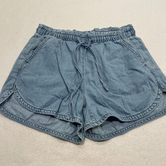 American Eagle Outfitters Pants - American Eagle Lyocell Denim Shorts Womens Size XS Pockets Drawstring Pull On